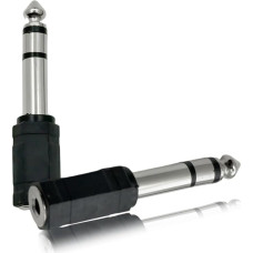 Klinke Adapter 3.5mm auf 6.35mm für Kopfhörer Keyboard Gitarre Lautsprecher Klavier Mixer und mehr 2 Stücke