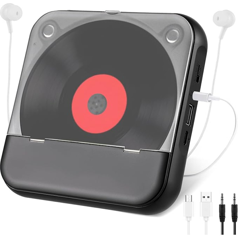 Nešiojamasis CD grotuvas su 