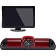 Trečiasis automobilio stogo viršutinis stabdžių žibintų atbulinės eigos kameros montavimas atbulinės eigos sistemos parkavimo kamera + 4,3 colių LCD monitorius Ducato 2006/Peugeot Boxter 2006/Citroen Jumper 2006 (12 mm senas objektyvas)