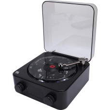 Bewinner The Waves Bluetooth Player, Waves Vintage Turntable Bluetooth Speaker, Portable Mini Retro Sleep Aid Speaker, Waves Retro Turntable (Black)