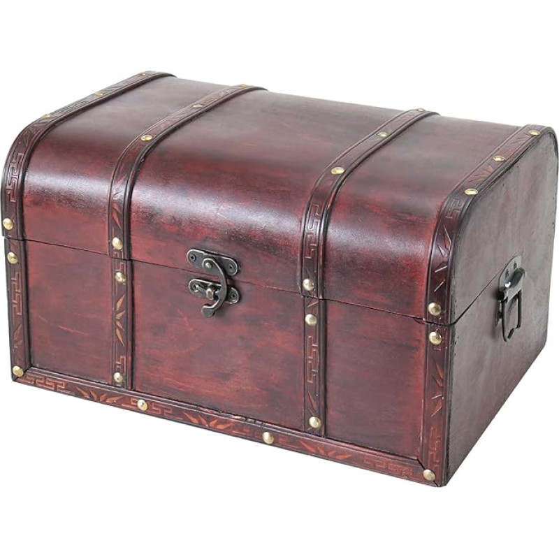 HMF 6406-135 Medinė lobių skrynia, 35 x 25 x 20 cm, didelė, Portugalija