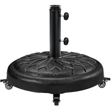 Yaheetech 20,6 kg skėčių stovas su ratukais 50,5 cm skersmens skėčių stovas stabilus skėčių laikiklis 34/38/48 mm skersmens skėčių stulpams, skirtas sodui, balkonui ir paplūdimiui, bronzos spalvos