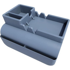 Silicone Armrest Cup Holder Drink Holder Couch Caddy with Side Pockets for Sofa Couch Armchair Recliner Armrest Remote Control and Phone Organizer (Blue)