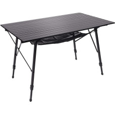 Portal sulankstomas stovyklavimo stalas Reguliuojamo aukščio aliuminis 120 x 70 cm Lengvas sulankstomas stovyklavimo stalas