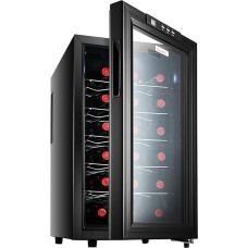 Weinkühlschrank, Kompressor-Rotweinkühlschrank für 18 Flaschen, freistehender Weinkeller, kalter Wind ohne Frost, geräuscharm, für die Hausbar