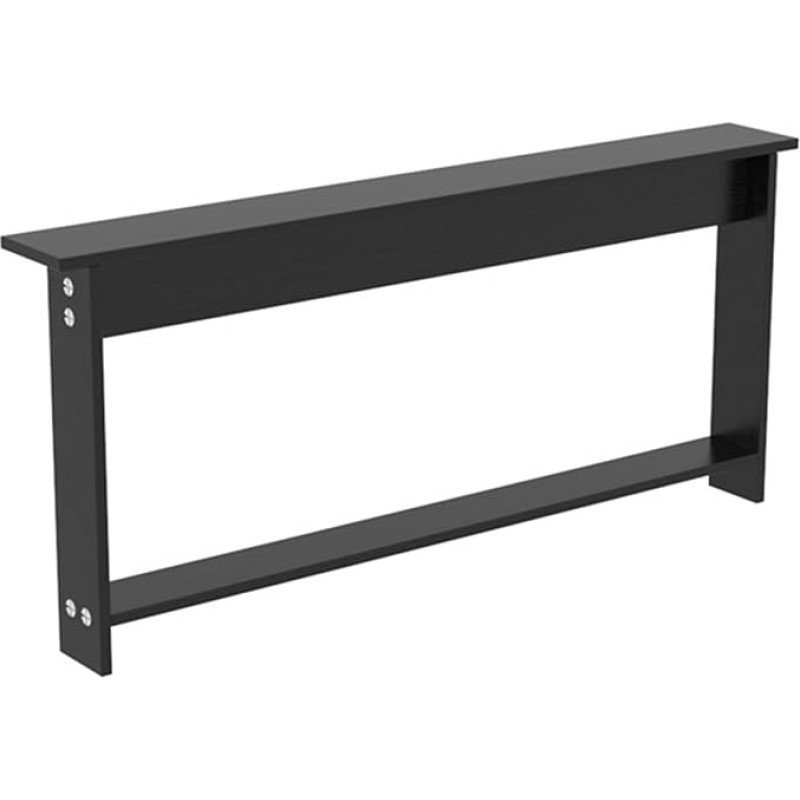 Schmaler schwarzer Sofatisch, 10/15/20 cm, schlanke Konsole für Wohnzimmer, Eingangsbereich und Flur, einfache Montage, platzsparendes Design (80 x 10 x 75 cm)