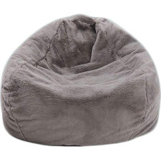 Klasikinis dirbtinio kailio Bean Bag Sėdynės pagalvėlė Grindų pagalvėlė taburetė Vaikų Bean Bags Baldų pagalvėlė Kėdė Sofa (tik dangtelis), pilka