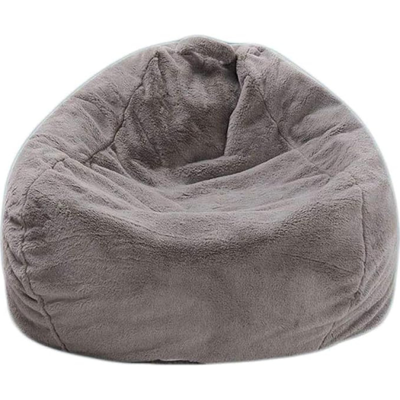 Klasikinis dirbtinio kailio Bean Bag Sėdynės pagalvėlė Grindų pagalvėlė taburetė Vaikų Bean Bags Baldų pagalvėlė Kėdė Sofa (tik dangtelis), pilka