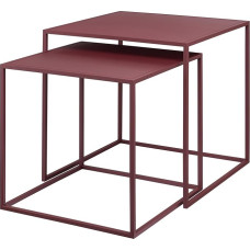 Blomus Fera Set of 2 Side Tables Port Size S 40 L x 40 W x 40 H cm 35 L x 35 W x 35 H cm Metal Side Table Set Living Room Table Modern