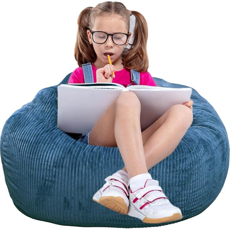 Kisoy Bean Bag kėdės su dirbtiniu kailiu padengti paaugliams atminties putų Bean Bag itin minkštas dirbtinio kailio audinys apvalus pūkuotas sofa