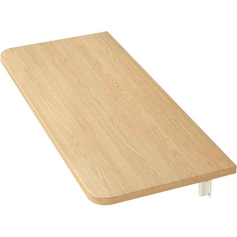 Klapptisch aus Holz zur Wandmontage mit Stahlhalterung. Platzsparender, klappbarer Schreibtisch für kleine Räume. Idealiai tinka Wohnung, Arbeitszimmer, Schlafzimmer, Küche, Laptop-Schreibtisch u