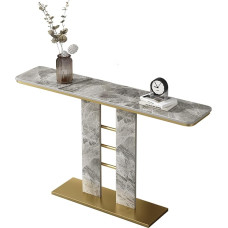 Generisch Goldener Konsolentisch für Eingangsbereich & Wohnzimmer - 150 cm, stilvoller Beistelltisch, moderner Sofatisch, dekorative Konsole für kleine Räume, Flurmöbel, schicke Wohnaccessoires