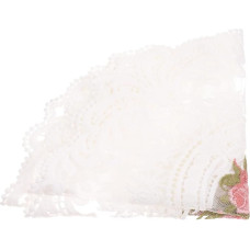 2 Stück Platzset für Hochzeit im Vintage Stil mit Weißer Spitze Bestickt aus Stoff Komfortabel und Schützt den Esstisch für Party und Zuhause