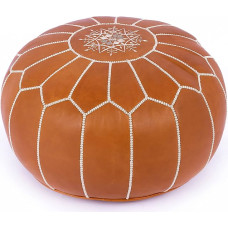 Tan Moroccan Pouf Pouffe Cover