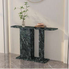 Moderner Konsolentisch, schmaler Beistelltisch für den Eingangsbereich, Akzenttisch, Stabiler und zuverlässiger Sofatisch, für Wohnzimmer, Flur, Eingangshalle (Grün, 120 cm/47,2 Zoll)
