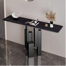 Konsolentisch Schmal Sinterstein-Oberfläche, Fashion Foyertisch Flurtisch Für Flur, Standregal Schmal Für Eingangsbereich, Wohnzimmer, Foyer (juoda, 47.2