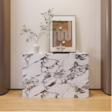 Konsolinis stalas iš marmuro, stalviršis Schmal Moderne für Flur, Eingang, Hall, Stabil, ohne Montage Erforderlich(White)