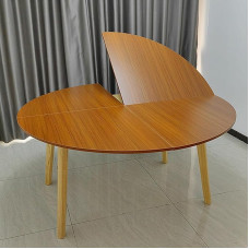 Faltbare runde Tischplatte, 120 cm - 240 cm Durchmesser, platzsparendes Holzdesign für den Innen- und Außenbereich, perfekt für Picknicks, Partys, Bankette und Hochzeiten