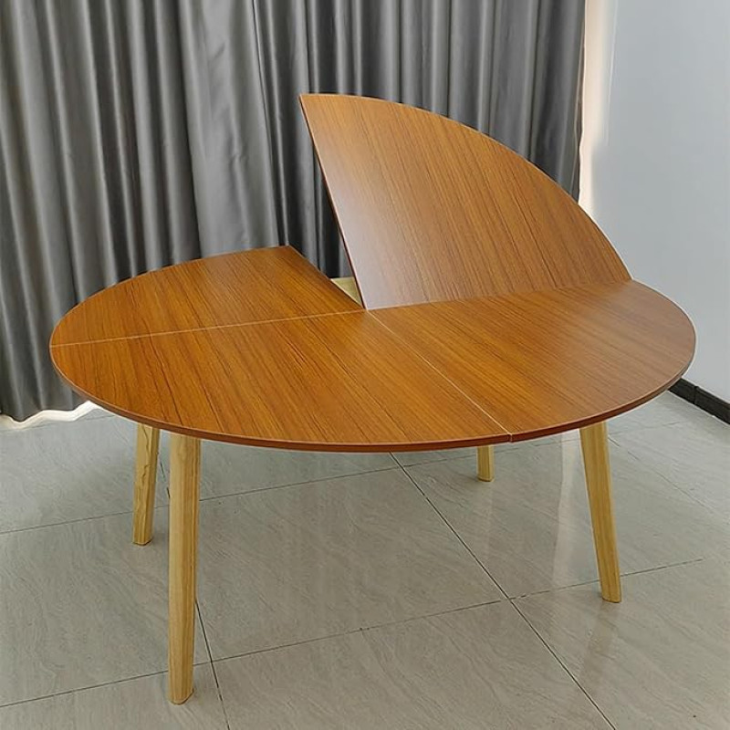 Faltbare runde Tischplatte, 120 cm - 240 cm Durchmesser, platzsparendes Holzdesign für den Innen- und Außenbereich, perfekt für Picknicks, Partys, Bankette und Hochzeiten