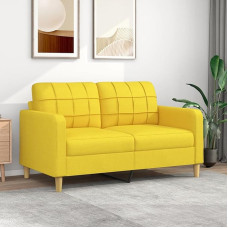 Minkštasuolis 359096 2 vietų sofa sofa 2 vietų minkštasuoliai gyvenamajam kambariui Minkštasuoliai šviesiai geltonos spalvos 140 cm audinys