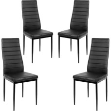 4 Dining Chairs Modern Style Modern Dining Chairs for Our Dining Room Kitchen Meeting Room (4, Black)
