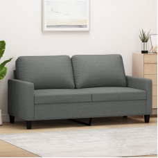 SECOLI 2 vietų sofa, medžiaginė maža sofa, moderni 2 vietų sofa svečiams su porankiu, 2 vietų sofa, 2 vietų sofa svetainei, miegamajam, biurui, butui, 140 cm, tamsiai pilka