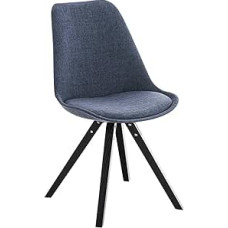 CLP Retro kėdė PEGLEG Kvadratinė su audiniu Minkšta kėdė su medinėmis kojomis ir sėdynės aukščiu: Kėdė su sėdyne, kurios ilgis 46 cm.