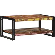 vidaXL Coffee Table Multicoloured 90 x 50 x 38 cm Old Wood Solid Side Table Living Room Table Accent Table Sofa Table Living Room Furniture Coffee Table