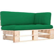 Modulare Gartenmöbel Outdoor-Ecksofa Paletten als imprägnierter Palettenhocker mit Kissen aus Kiefernholz für die modulare Garten-Ottomane