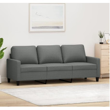 Homgoday 3 vietų sofa Svečių sofa Šiuolaikinė sofa sofa su atlošu Porankis Audinys Sofa Svečių sofa Sėdynės Baldai gyvenamajam kambariui Miegamasis Tamsiai pilka 180 cm audinys