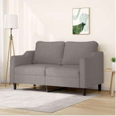 2-Sitzer Sofa Taupe 140 cm Stoff, Modernes Wohnzimmer mit Stabilem Metallgestell, Bequemes Polstersofa für Wohnzimmer und Büro, Einfache Montage, Graues Sofa
