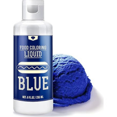 Food Colouring - 236 ml Liquid Food Colours for Baking, Cake Decorating, Icing, Biscuits and Macaron - Sugar-Free Food Colouring for Drinks, Easter Egg, Soaps and Crafts (Blue)