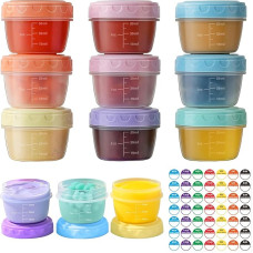 Pack of 12 Small Freezer Containers 77 ml with Lid, Leak-Proof Storage Containers, BPA-Free Mini Food Storage Containers, Stackable & Reusable, Freezer Container for Snacks, Sauces, Baby Food