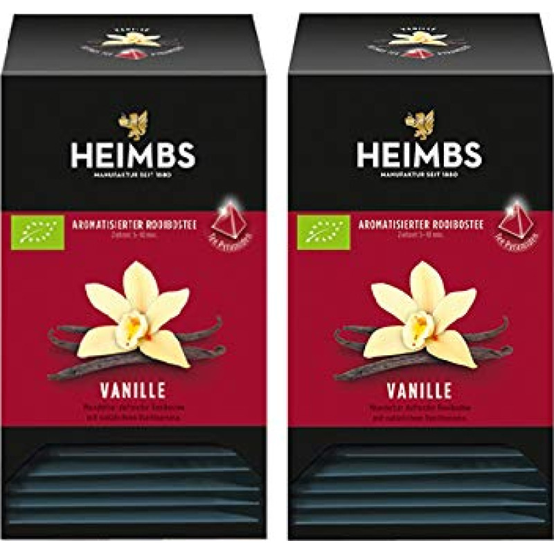 HEIMBS Ekologiška vanilė, 20 piramidinių maišelių, 2 pakuotės