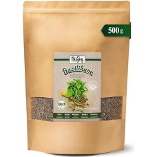 Biojoy Ekologiški bazilikai džiovinti ir trinti (500 g), Bazilikų prieskoniai (Ocimum Basilicum)