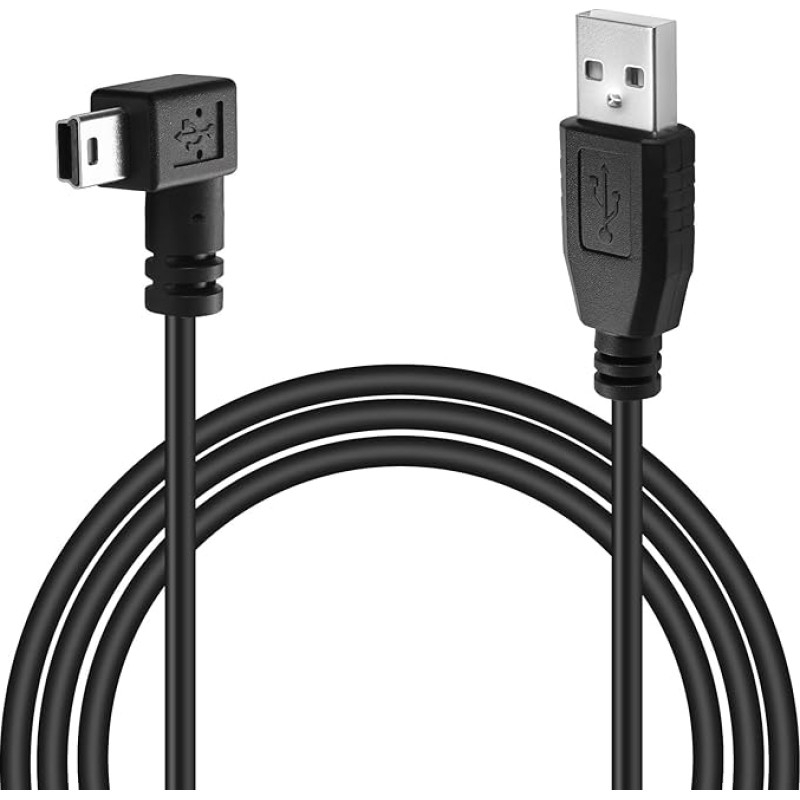 USB A vyriškos lyties į mini USB kabelį 90 laipsnių kampu duomenų sinchronizavimo įkrovimo kabelis, skirtas 