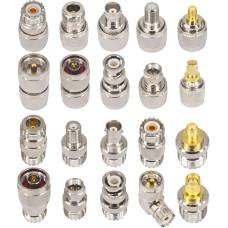 BOOBRIE UHF RF koaksialinio kištuko rinkinys SO239 PL259 adapterio rinkinys UHF į SMA/BNC/N/SO239 PL259/F adapteris VHF koaksialinis adapteris CB antenai, WiFi radijo stotims, išoriniam Baofeng radijui