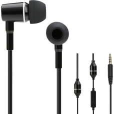 FC12 Stereo muzikos ausinės su oro vamzdžiu 3,5MM antiradiacinės ausinės ausinės į ausis be radiacijos triukšmo mažinimo linijos valdymas su mikrofonu juoda