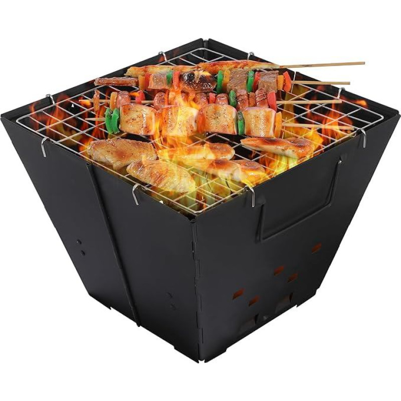 REDCAMP Lauko geriamasis ugniakuras Fire Pit Burner Heater Nešiojamasis BBQ Heat Resistant Charcoal Burning Pits for Patio Camping