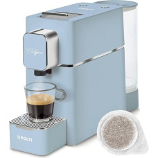 POLTI Coffea S15LB Espresso Machine Compatible with E.S.E Pads, 44 mm, Tank 0.85 L, Pump Pressure 19 bar, Light Blue