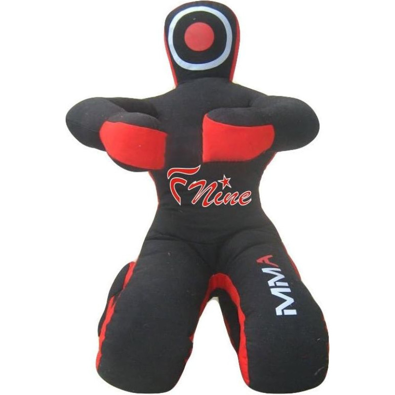 MMA Judo Punch Bag Empty Sitting Position Hands on Front Grappling Dummy Black Canvas 47