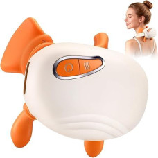 Neck and Shoulder Massager with Heat, 4D Shiatsu Kneading & Hand Traction for Deep Tissue, Wireless Electric Massage to Relieve Back Pain, USB-C Rechargeable, Portable for