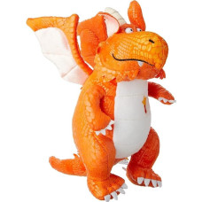Drakonas Zogas 9 colių pliušinis minkštas žaislas, oranžinis