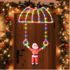Kalėdinis lauko apšvietimas, 90 cm LED kalėdinis apšvietimas, kalėdinė dekoracija, lauko, 8 režimai, USB apšvietimas, kalėdinė dekoracija su kabliukais, skirta naudoti lauke ir viduje ant langų, durų, sienų