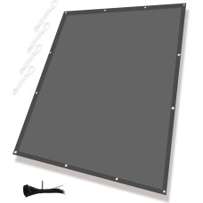 MENGH markizė Vandeniui atspari stačiakampė 2 x 5 m, markizės audinys, UV apsauga 95%, apsauga nuo saulės, su kilpomis, atspari oro sąlygoms, su virve, skirta balkonui, terasai, sodui, antracito spalvos