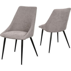 Staboos Esszimmerstühle 4er Set - Webstoff-Polsterstuhl, iki 150 kg, modern - Küchenstuhl mit Metallbeinen, Schmutzabweisend, Gastronomie-Qualität (Hellgrau, CH-080)