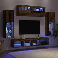 Wohnzimmermöbel-Set, TV-Wandeinheit, TV-Möbel, modernes Wohnzimmermöbel, antikes Holz