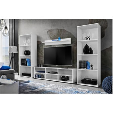 Komodee®, RTV Taranto Grande Living Room Wall Unit White without LED for Living Room Bedroom Office