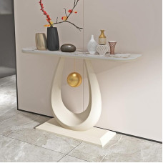 Konsolen-Sofatisch mit Metallrahmen, moderner Wohnzimmer-Beistelltisch für Flur, Foyer und Eingangsbereich