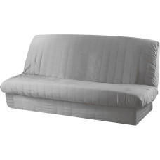 DOUCEUR D'INTERIEUR Click CLACK užvalkalas dygsniuotas + pagrindo juosta paprastas poliesteris Essentiel GRIS, pilka, trys sėdimos vietos